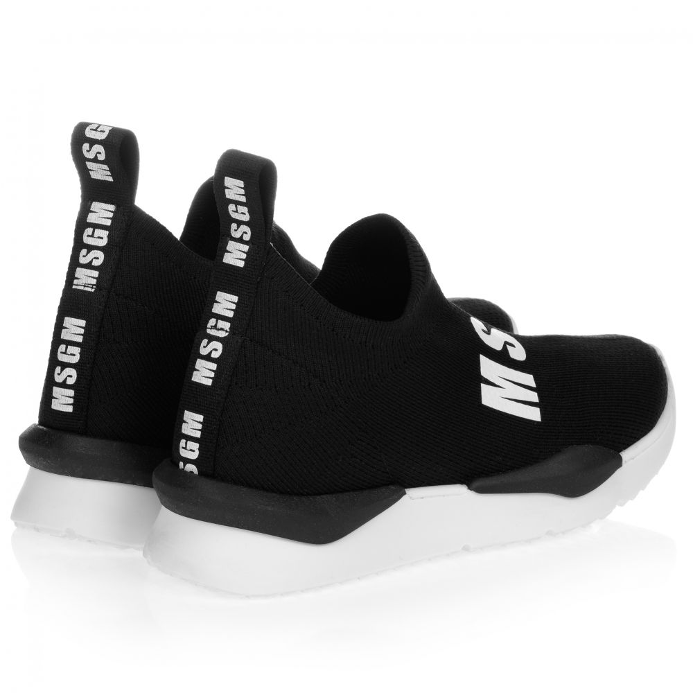 MSGM-Black Sock Trainers | Childrensalon Outlet