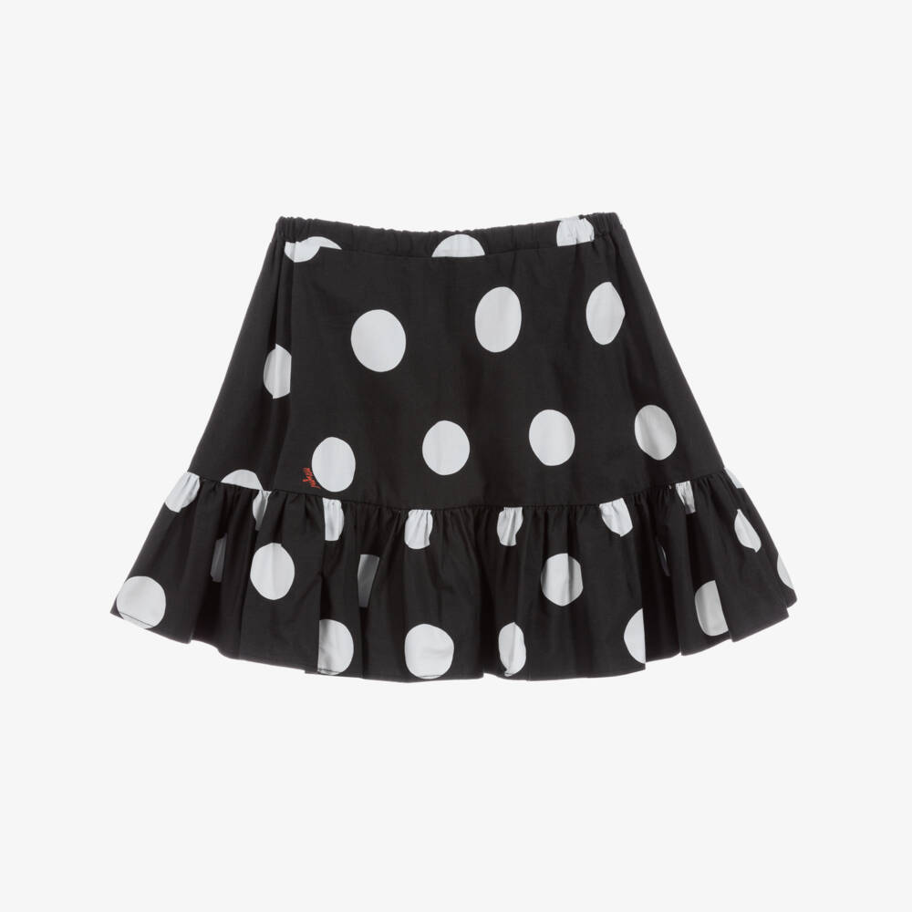 MSGM-Black & White Cotton Skirt | Childrensalon Outlet
