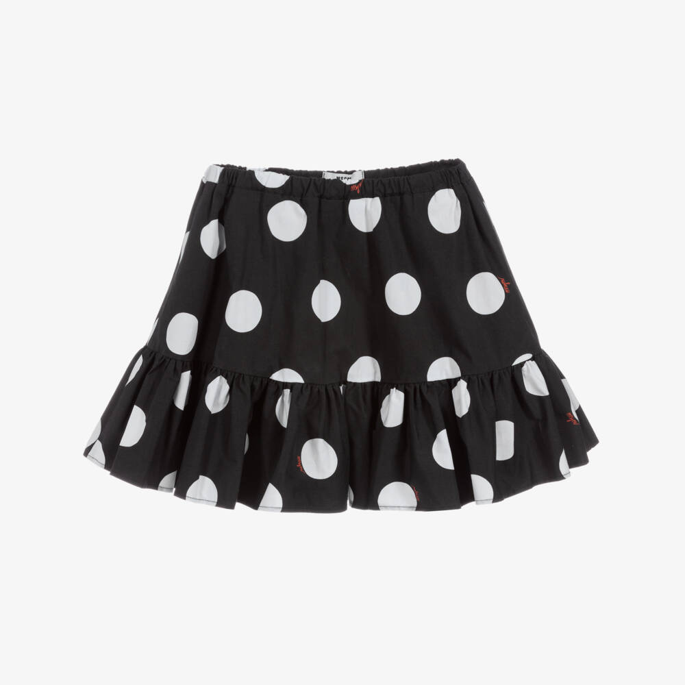 MSGM-Black & White Cotton Skirt | Childrensalon Outlet