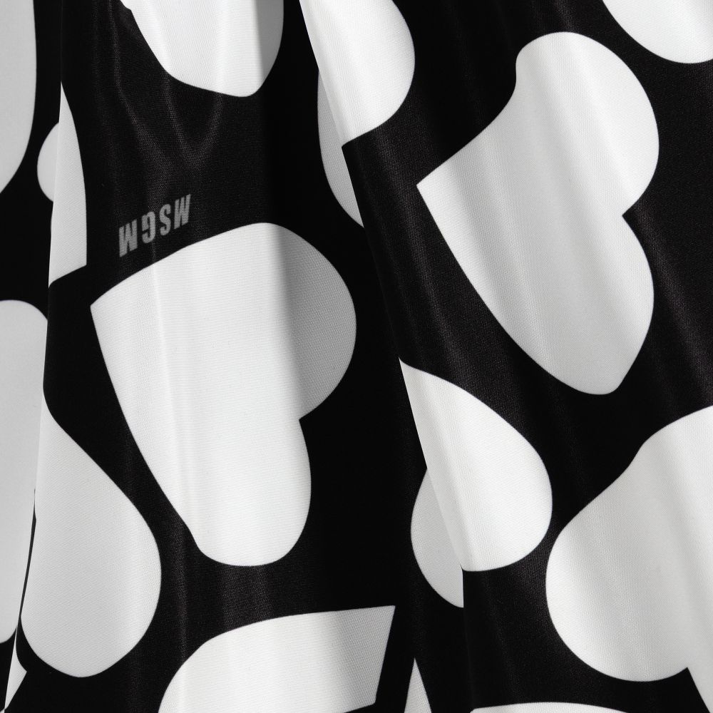 MSGM-Black & White Hearts Skirt | Childrensalon Outlet