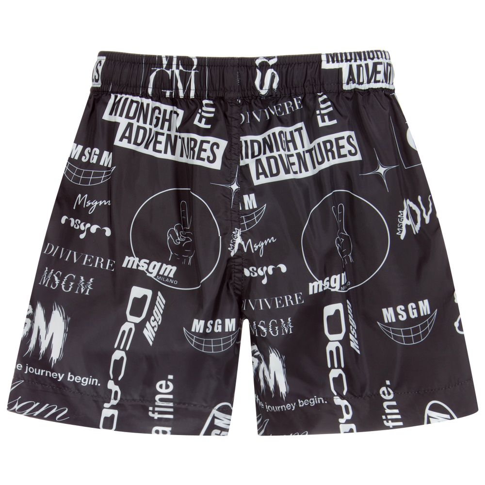 MSGM-Черно-белые шорты-плавки | Childrensalon Outlet