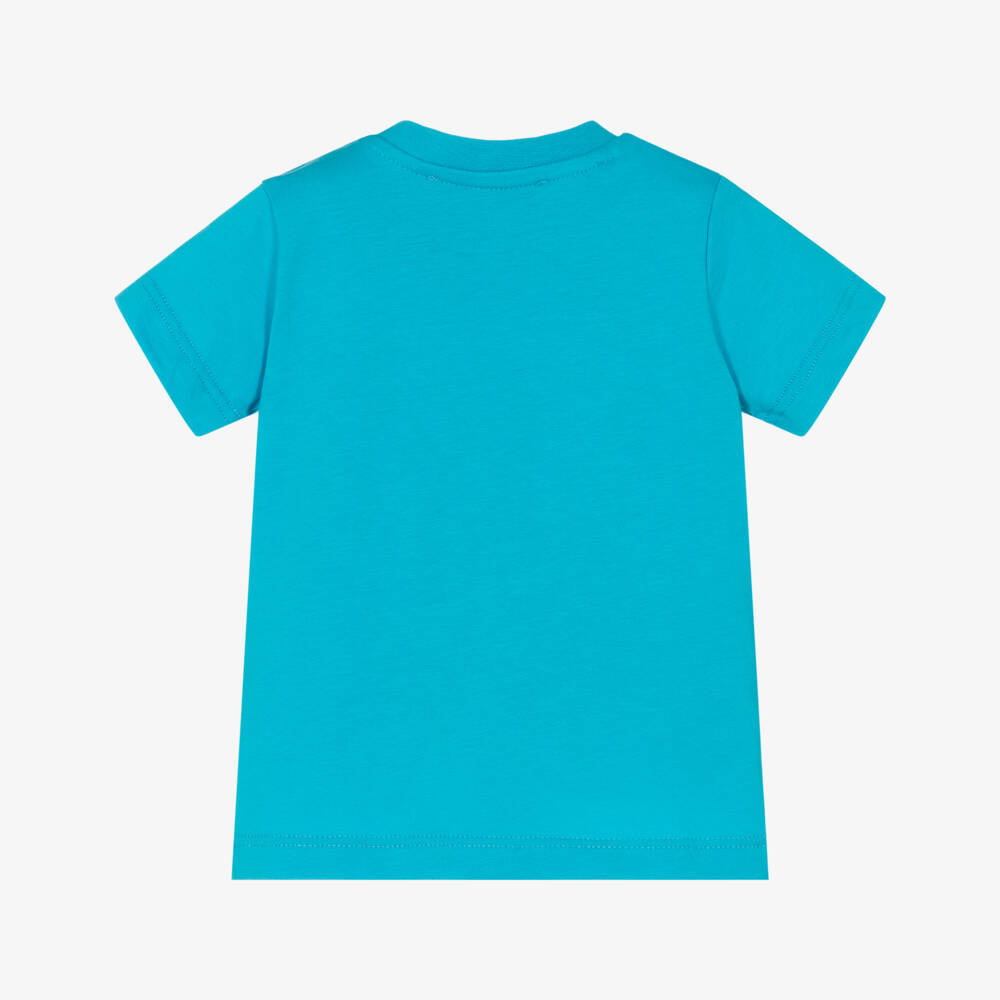 MSGM-Boys Azure Cotton Tee Delight | Childrensalon Outlet