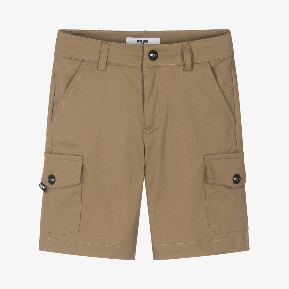 MSGM - Beige Baumwoll-Cargo-Shorts (J) | Childrensalon