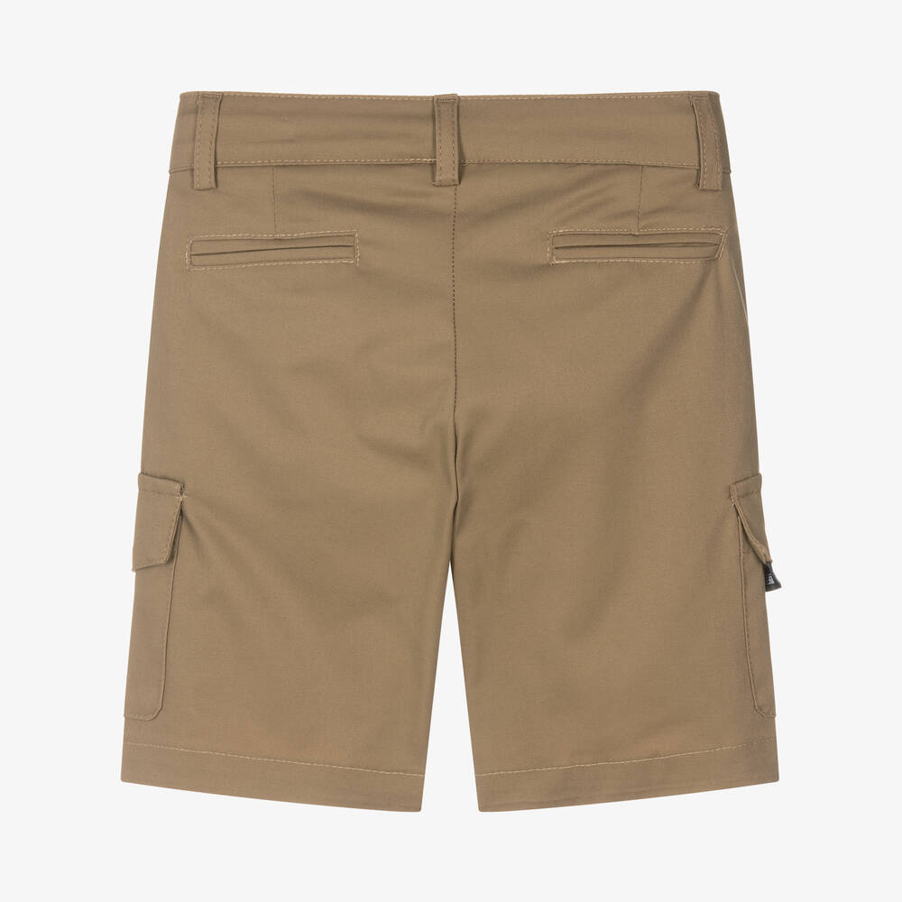 MSGM-Boys Beige Cotton Cargo Shorts | Childrensalon Outlet