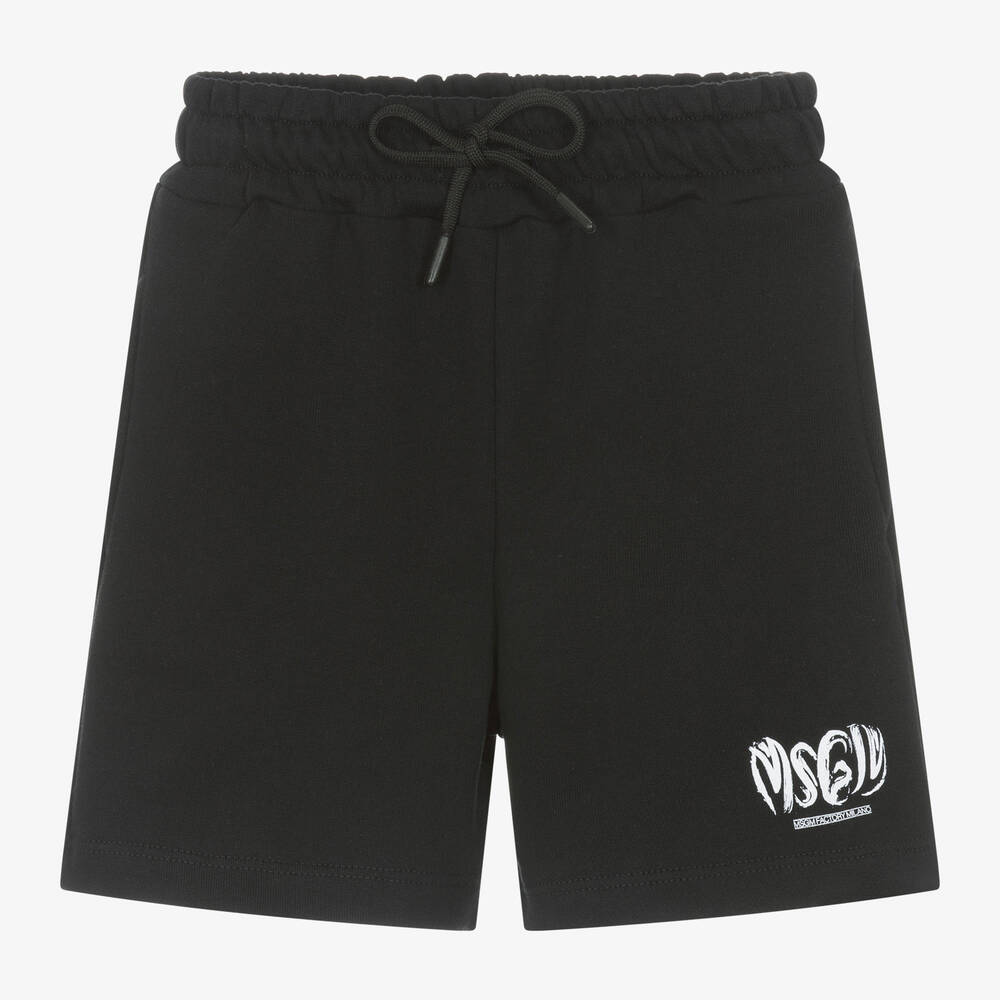 MSGM-Черные шорты из хлопкового джерси для мальчиков | Childrensalon Outlet