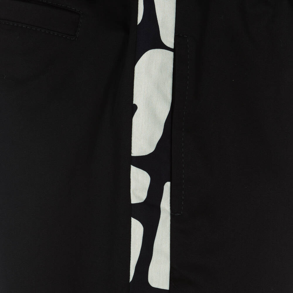 MSGM-Boys Black Cotton Logo Trousers | Childrensalon Outlet