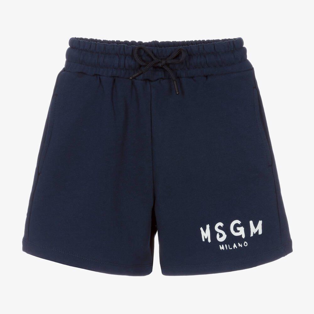 MSGM - Синие хлопковые шорты | Childrensalon