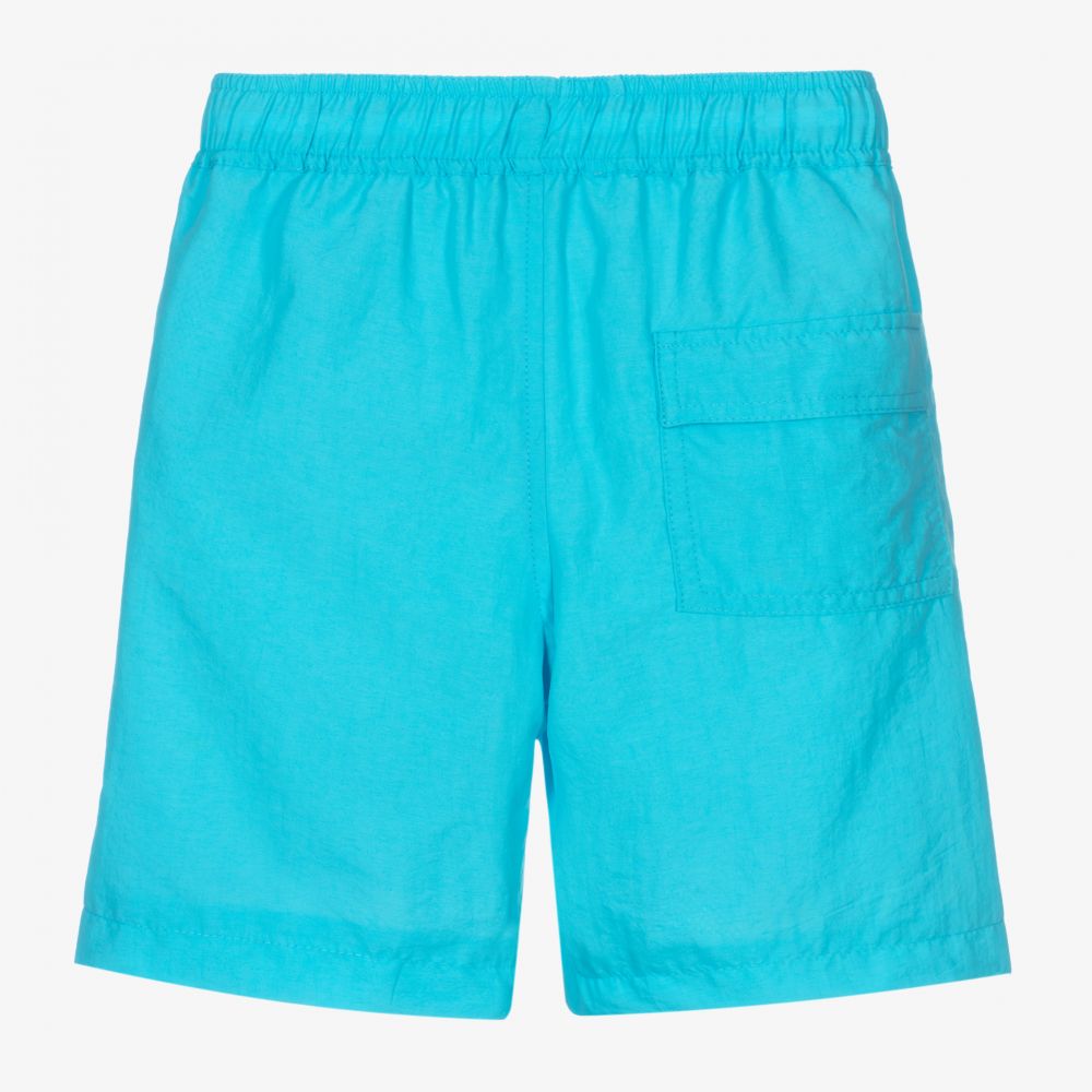 MSGM-Boys Blue Logo Swim Shorts | Childrensalon Outlet
