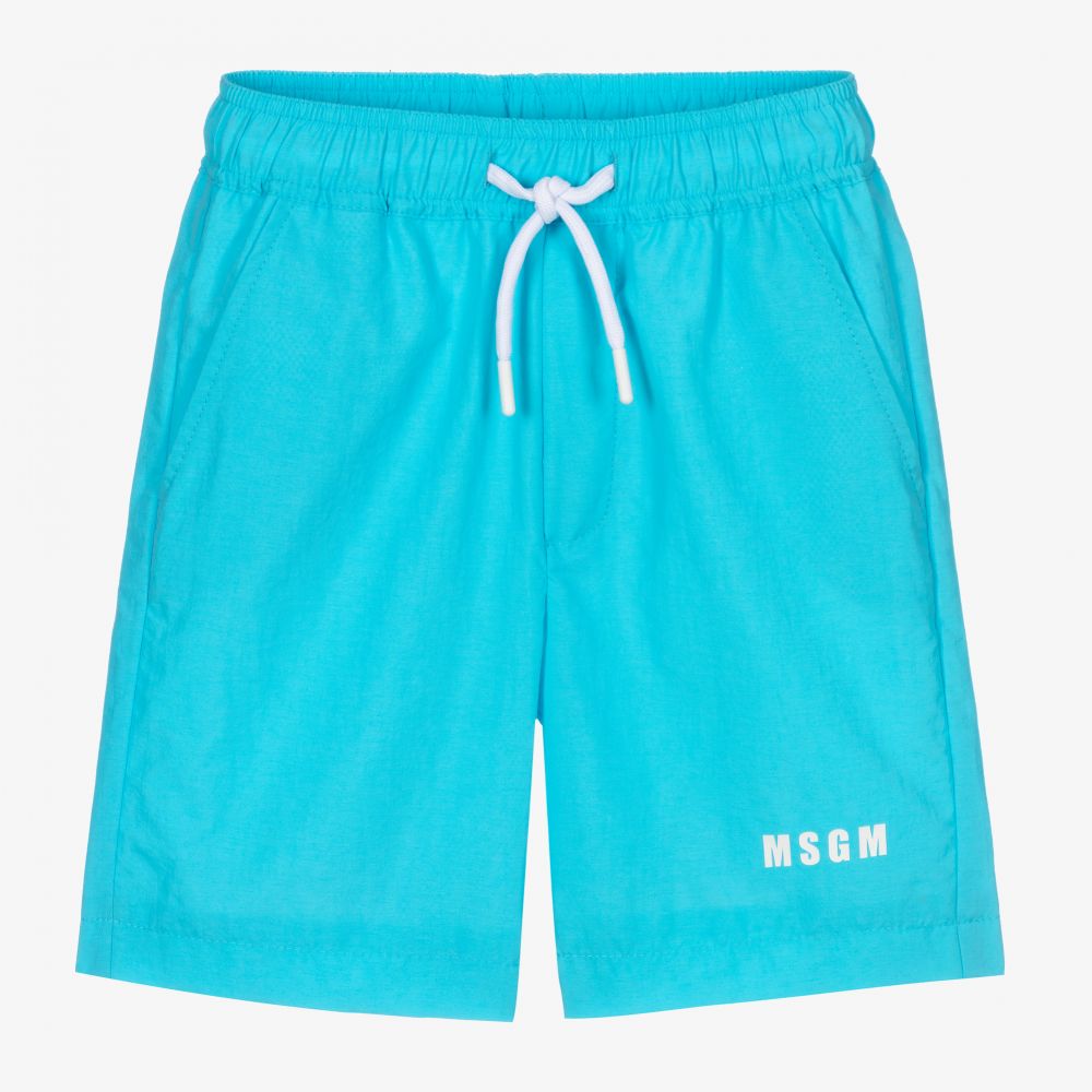 MSGM-Голубые шорты-плавки для мальчиков | Childrensalon Outlet