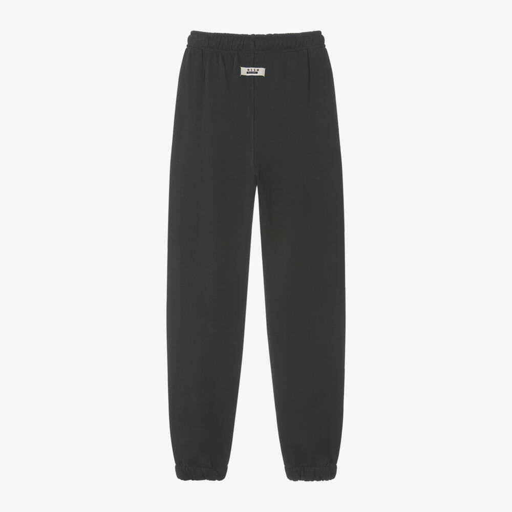 MSGM-Boys Charcoal Cotton Trousers | Childrensalon Outlet