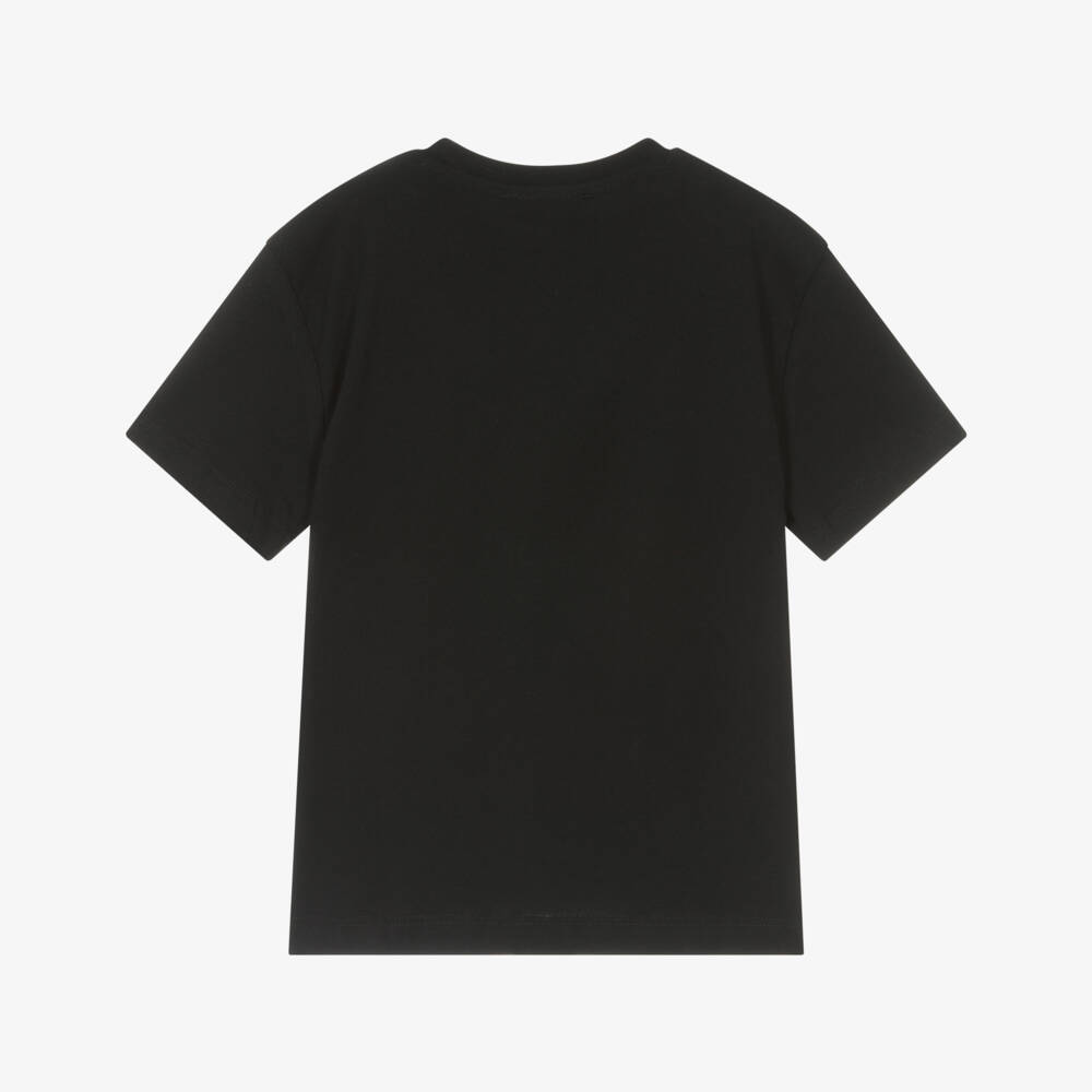 MSGM-Boys Charcoal Design Tee | Childrensalon Outlet
