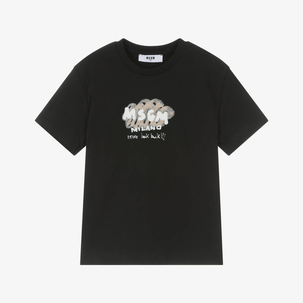 MSGM-تي شيرت بتصميم فحمي للأولاد | Childrensalon Outlet