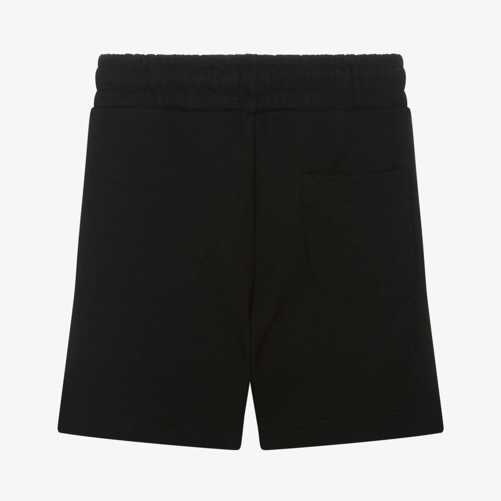 MSGM-Boys Classic Black Cotton Shorts | Childrensalon Outlet