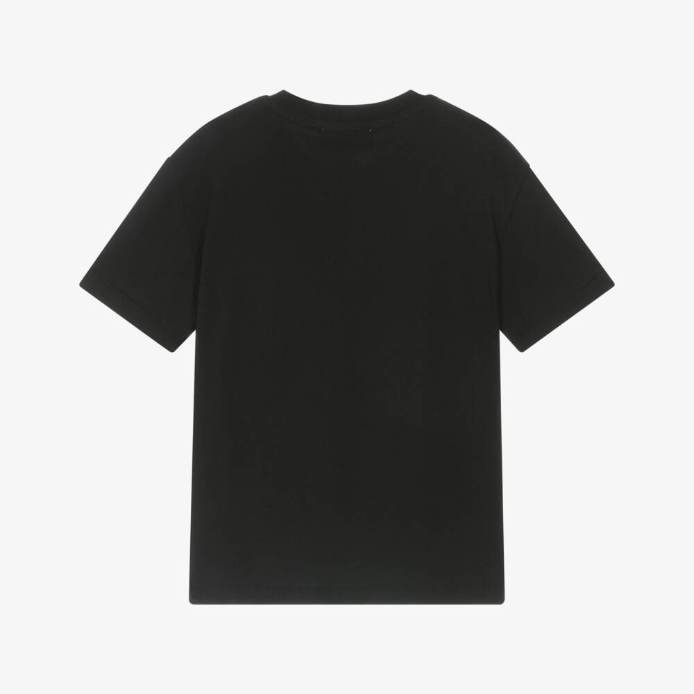 MSGM-Boys Classic Black Cotton Top | Childrensalon Outlet