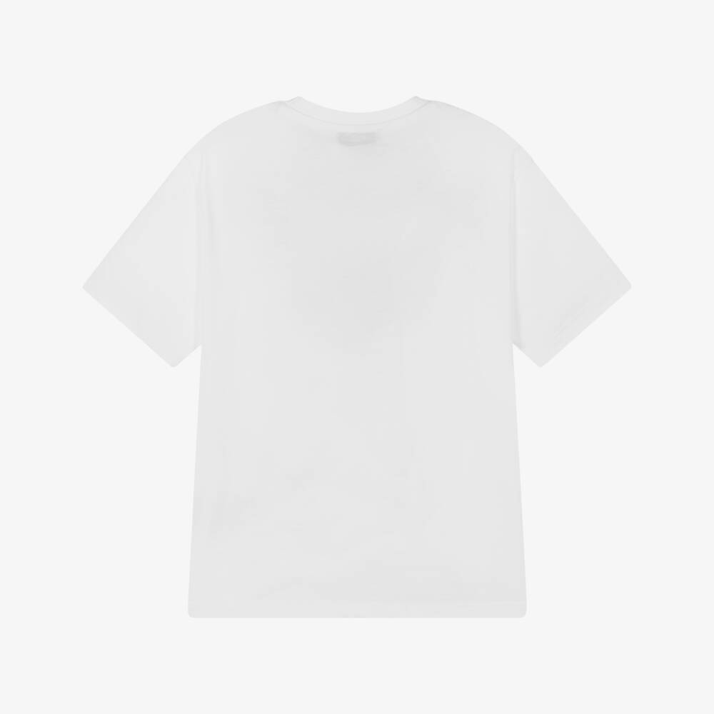MSGM-Boys Classic White Jersey Tee | Childrensalon Outlet