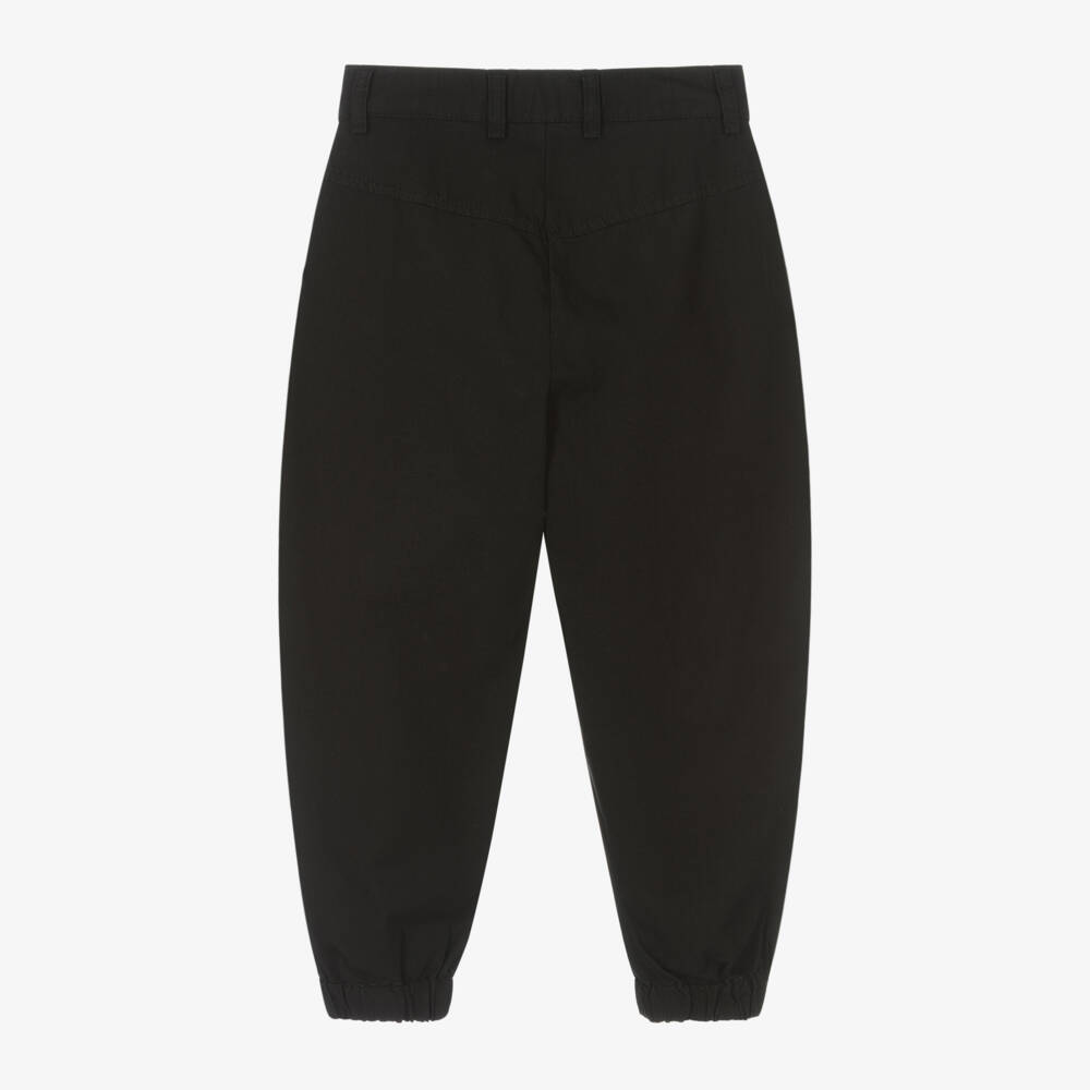 MSGM-Boys Cotton Black Cargo Pants | Childrensalon Outlet