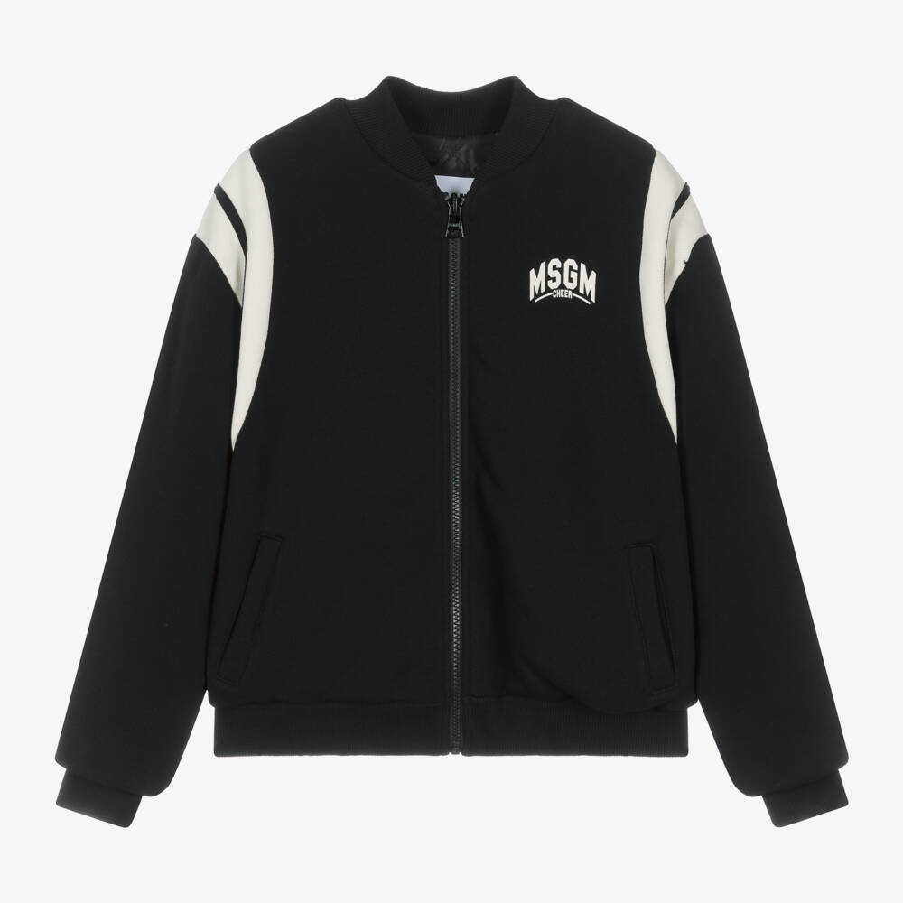 MSGM-Boys Cotton Varsity Jacket | Childrensalon Outlet