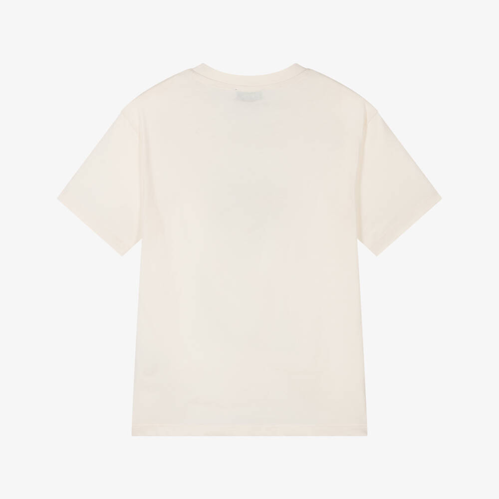 MSGM-Boys Cream Art Tee | Childrensalon Outlet