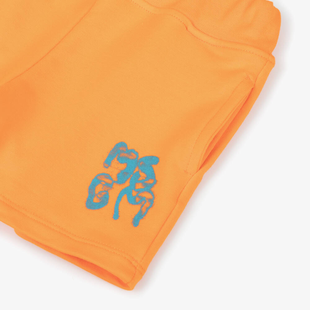 MSGM-Boys Cream & Tangerine Cotton Ensemble | Childrensalon Outlet