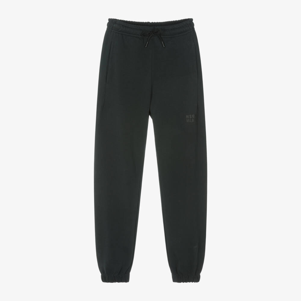 MSGM-Хлопковые брюки для отдыха черного цвета для мальчиков | Childrensalon Outlet