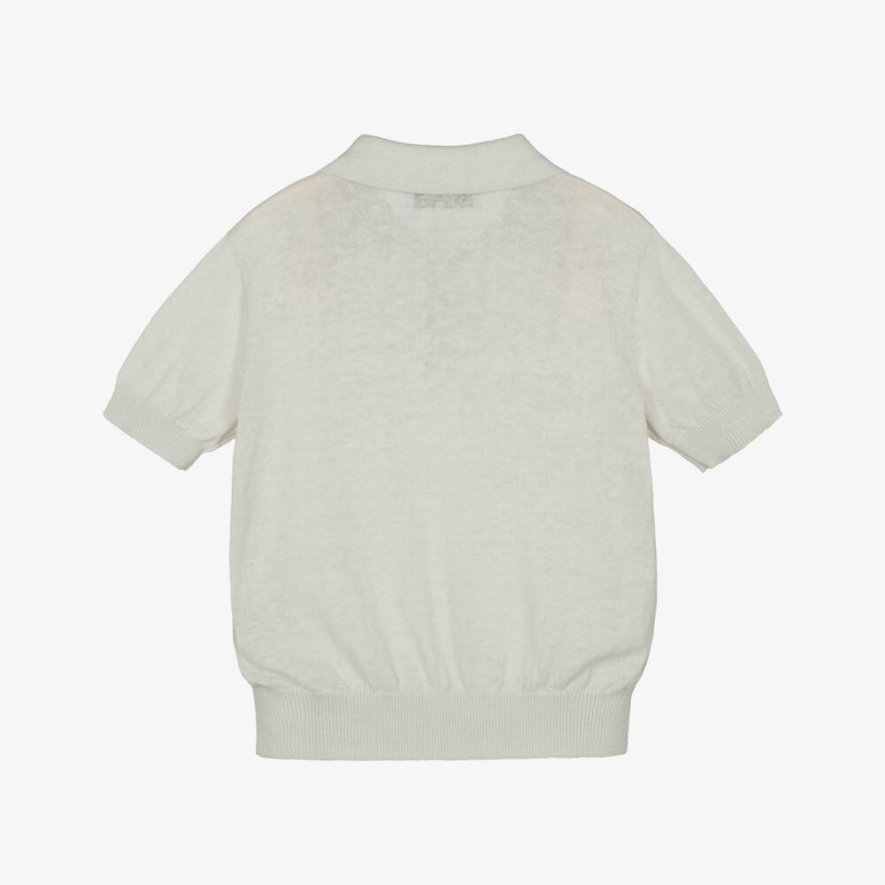 MSGM-Boys Grey Soft Knit Polo | Childrensalon Outlet