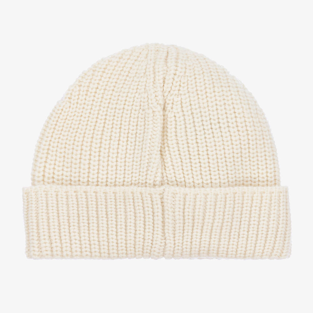 MSGM-Boys Ivory Wool Beanie Hat | Childrensalon Outlet