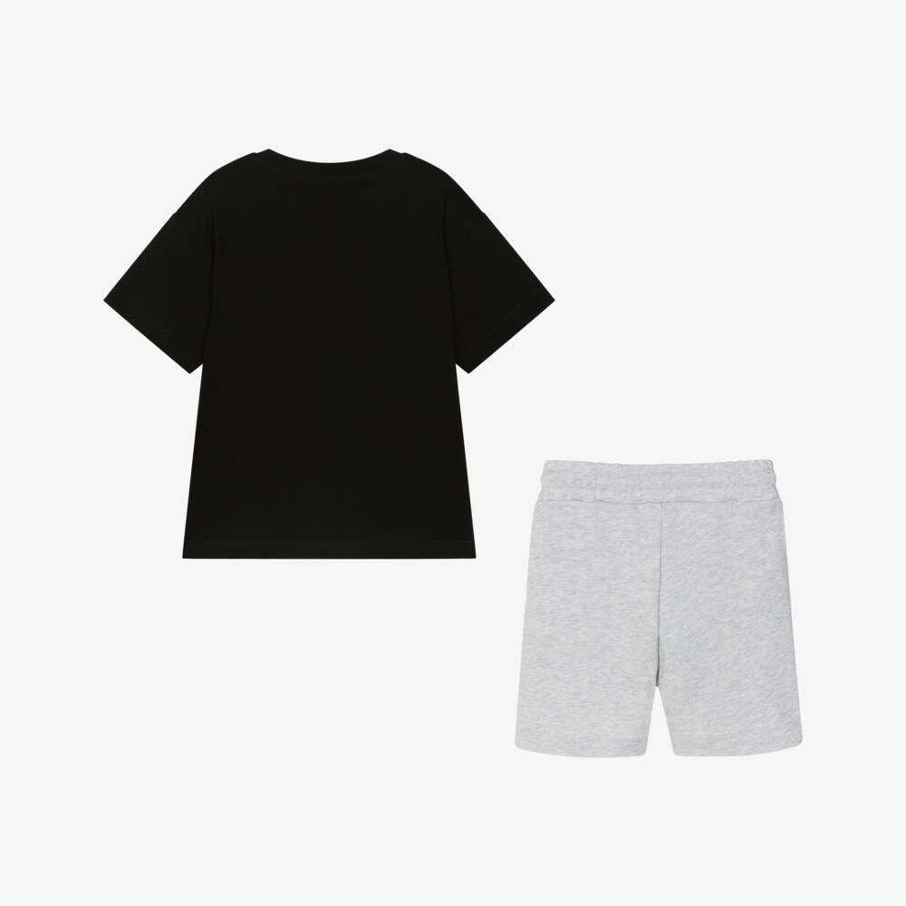 MSGM-Boys Monochrome Brushstroke Shorts Set | Childrensalon Outlet