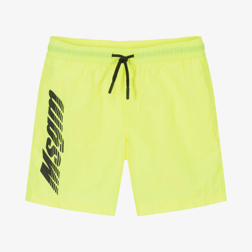 MSGM - Neongelbe Badeshorts für Jungen | Childrensalon