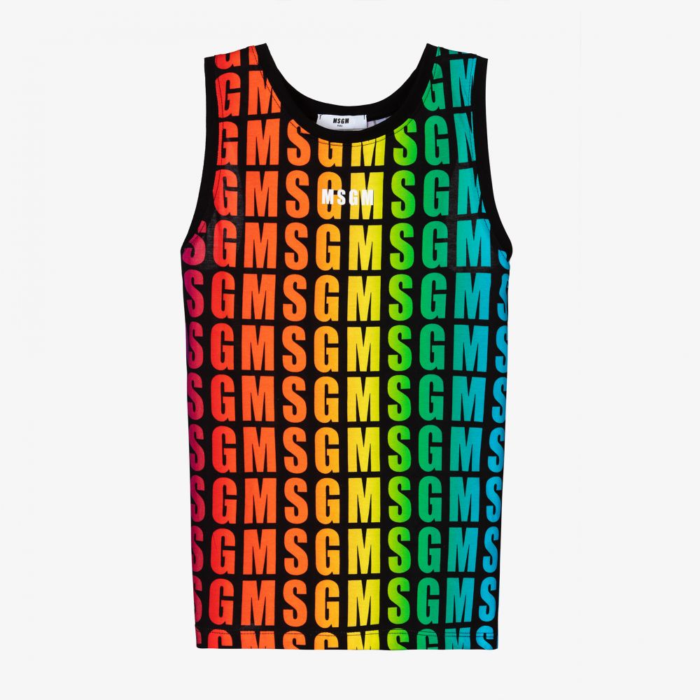 MSGM - Boys Rainbow Logo Vest | Childrensalon