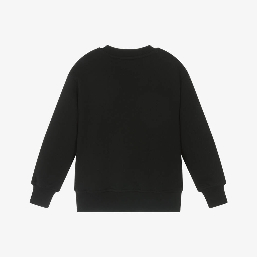 MSGM-Boys Relaxed Black Cotton Top | Childrensalon Outlet