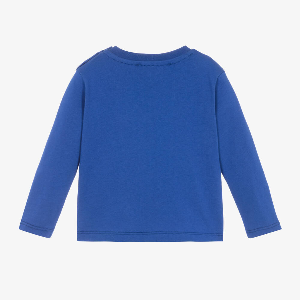 MSGM-Boys Royal Blue Cotton Top | Childrensalon Outlet