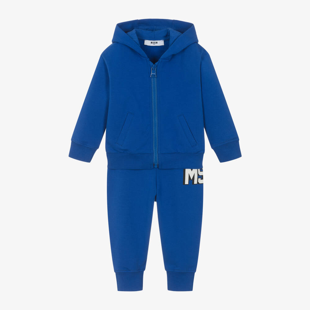 MSGM-بدلة رياضية أطفال ولادي قطن لون أزرق فاتح | Childrensalon Outlet