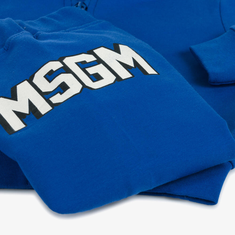 MSGM-Синий хлопковый спортивный костюм для мальчиков | Childrensalon Outlet