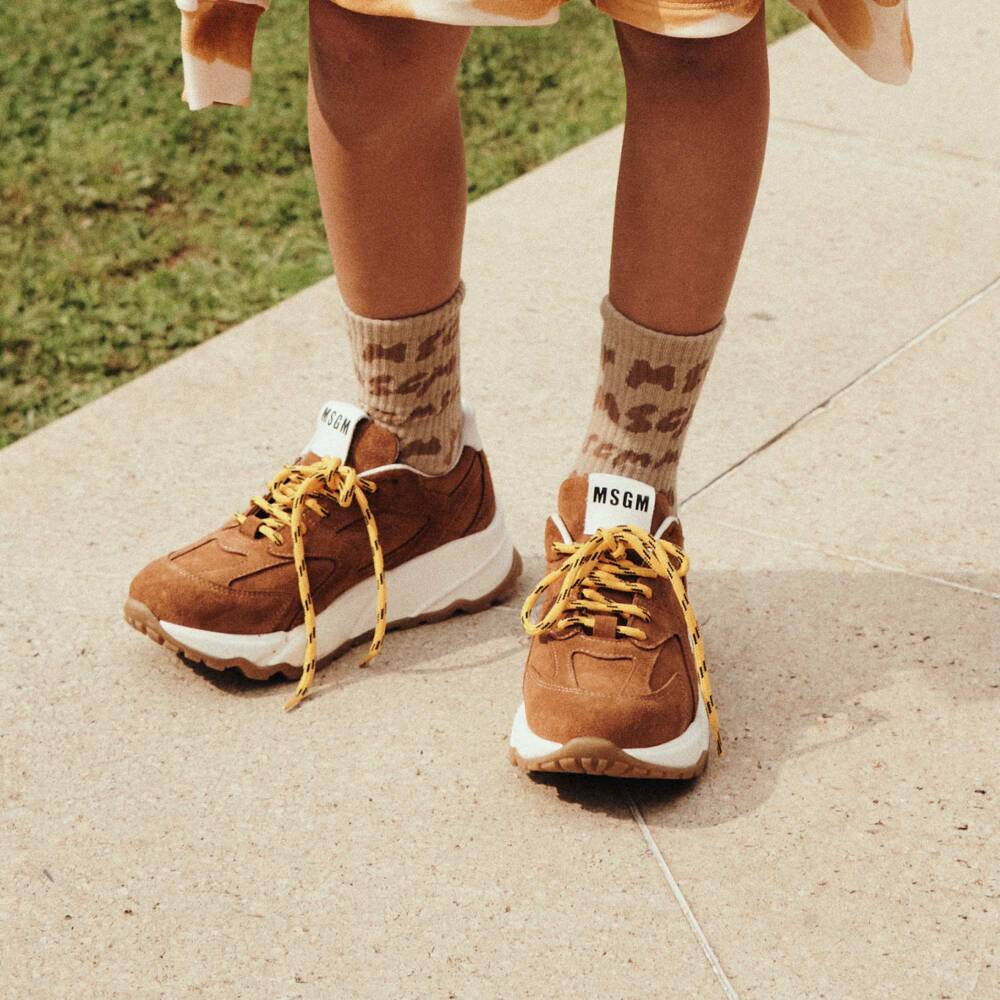 MSGM-Boys Soft Beige Knit Socks | Childrensalon Outlet