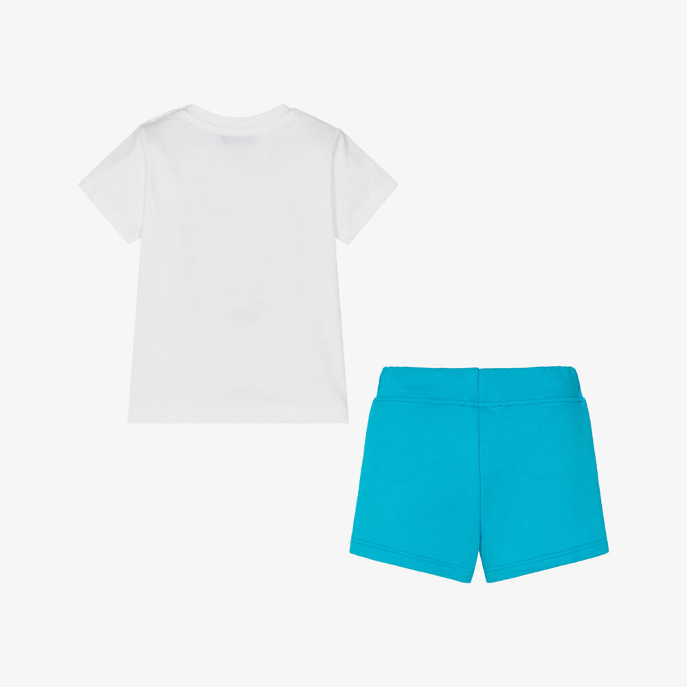 MSGM-Boys Soft Cotton Blue & White Outfit | Childrensalon Outlet