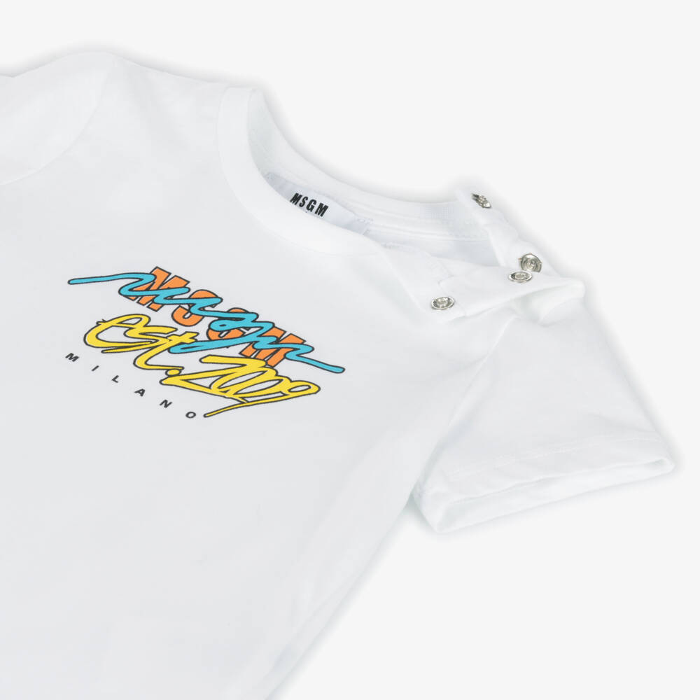 MSGM-Boys Soft Cotton Blue & White Outfit | Childrensalon Outlet