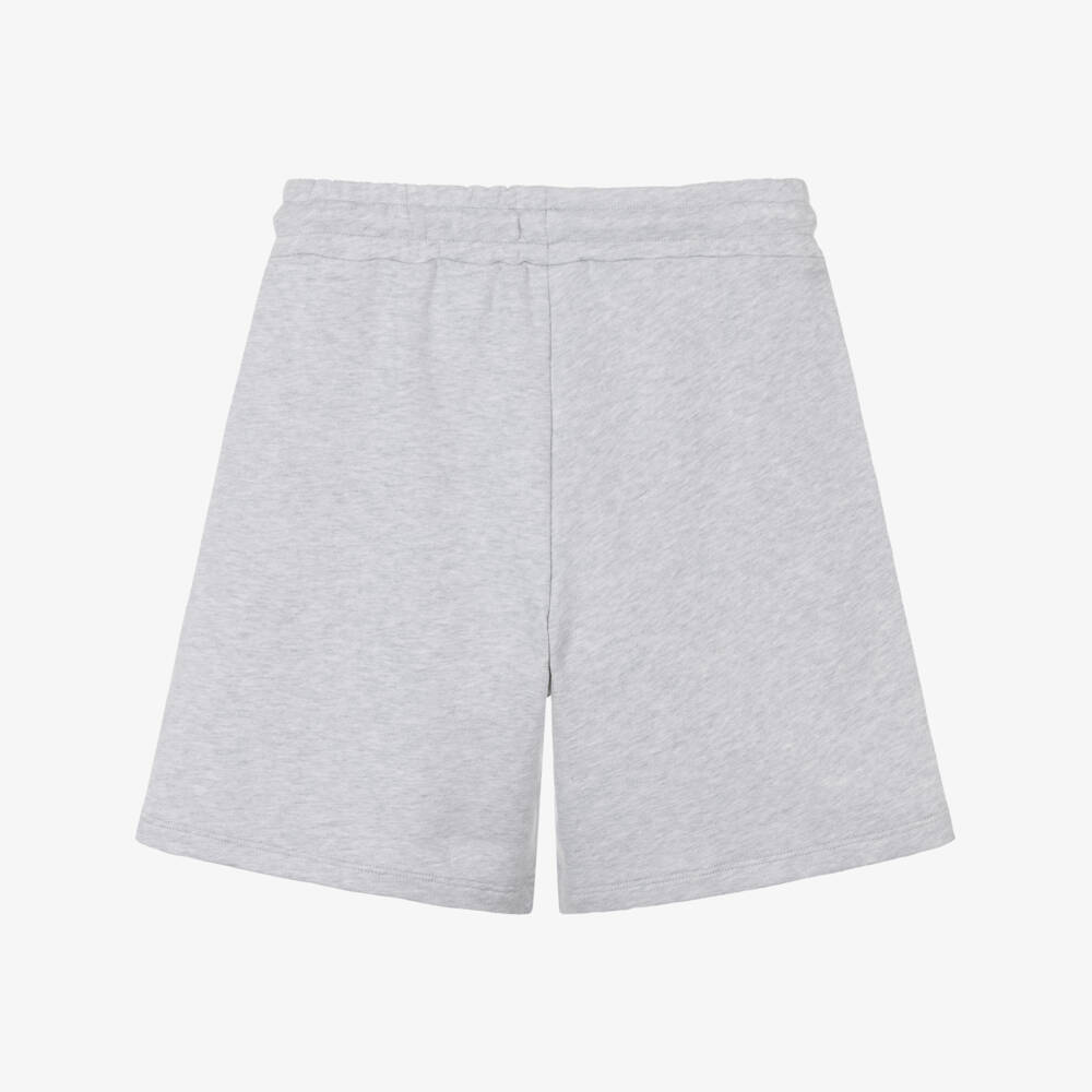 MSGM-Boys Soft Grey Cotton Shorts | Childrensalon Outlet