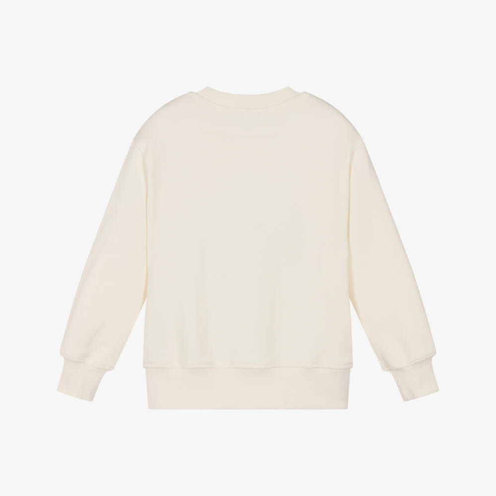 MSGM-Boys Soft Ivory Cotton Top | Childrensalon Outlet