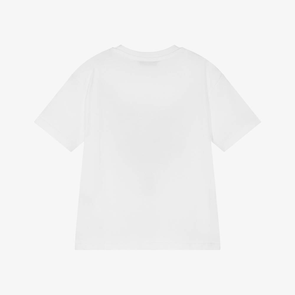 MSGM-Boys Soft White Jersey Tee | Childrensalon Outlet
