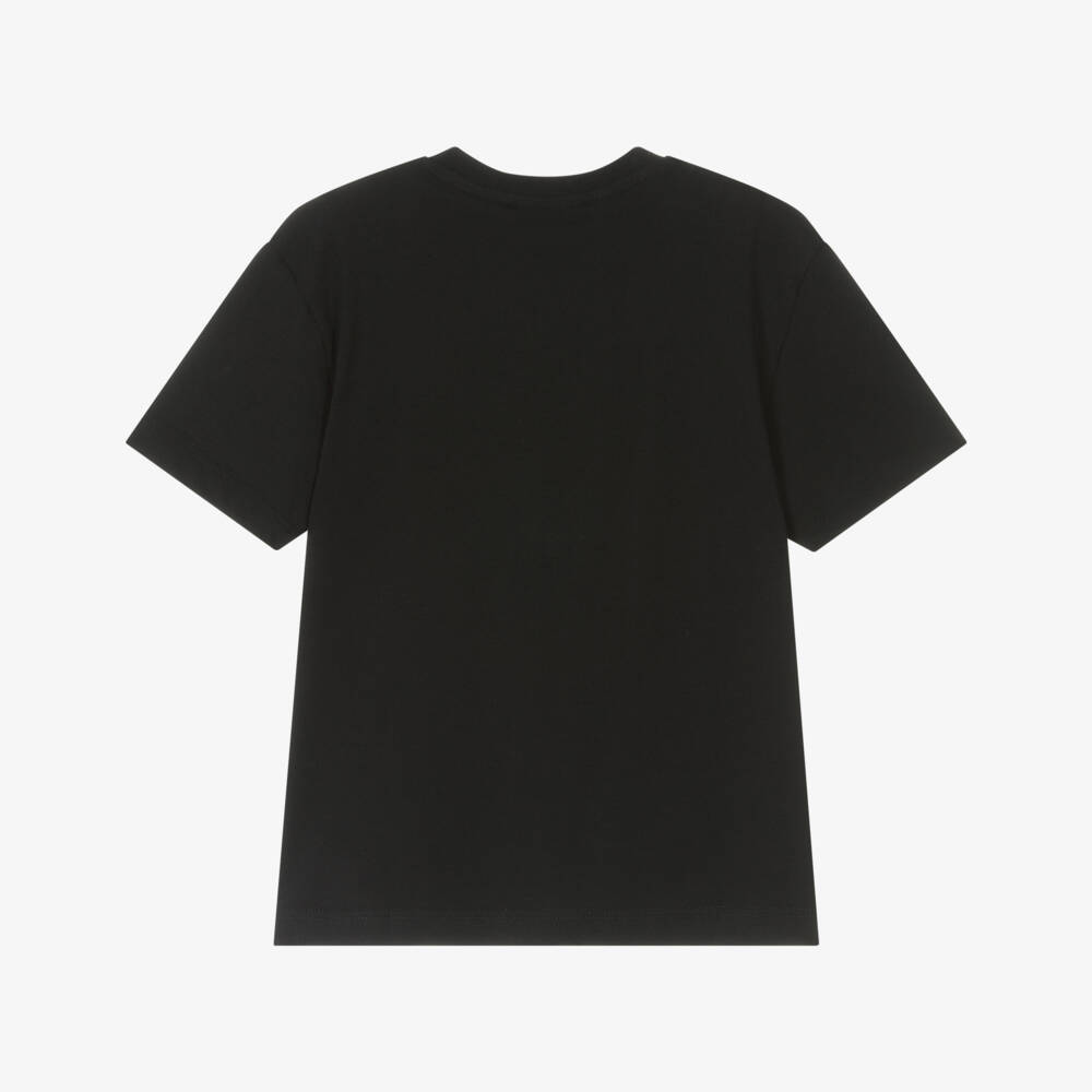 MSGM-Boys Stylish Black Graphic Tee | Childrensalon Outlet
