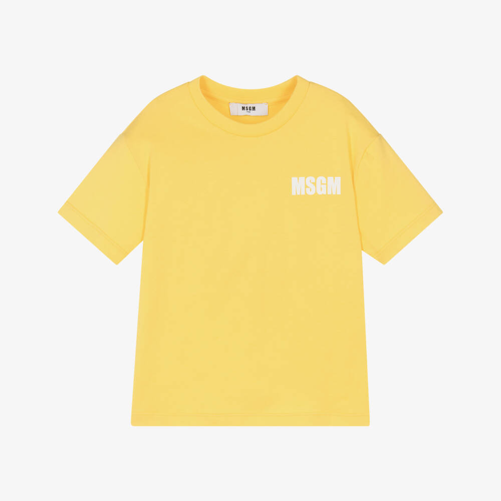 MSGM-Boys Sunny Slogan Cotton Tee | Childrensalon Outlet