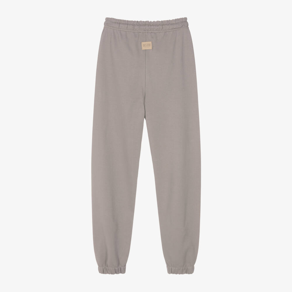 MSGM-Boys Taupe Cotton Lounge Pants | Childrensalon Outlet