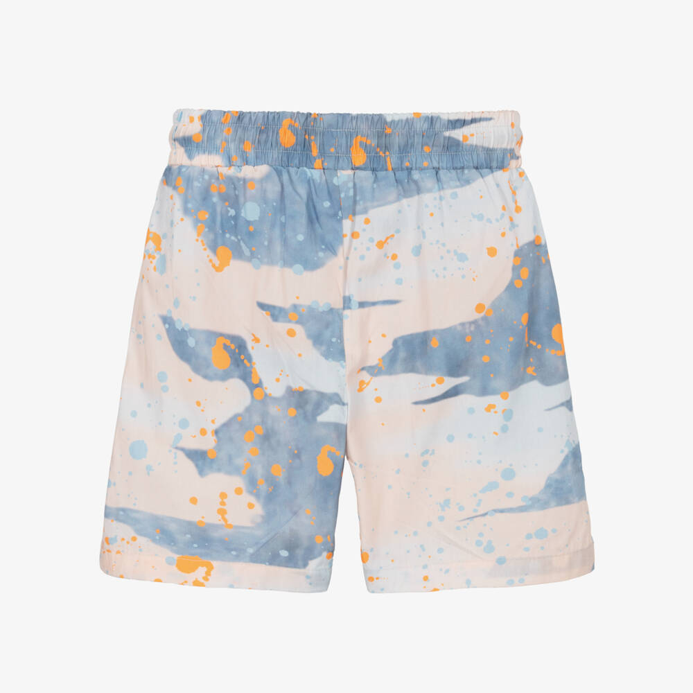 MSGM-Boys Vivid Blue & Orange Shorts | Childrensalon Outlet