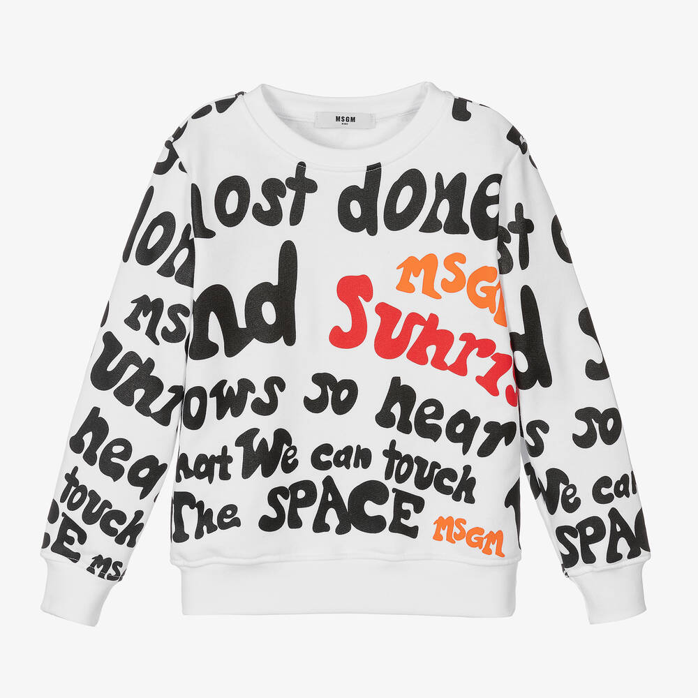MSGM - Weißes Sunrise Sweatshirt (J) | Childrensalon