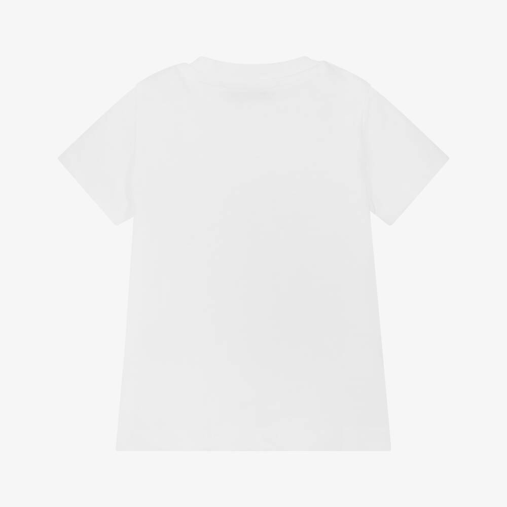 MSGM-Boys White Tee with Bold Logo | Childrensalon Outlet
