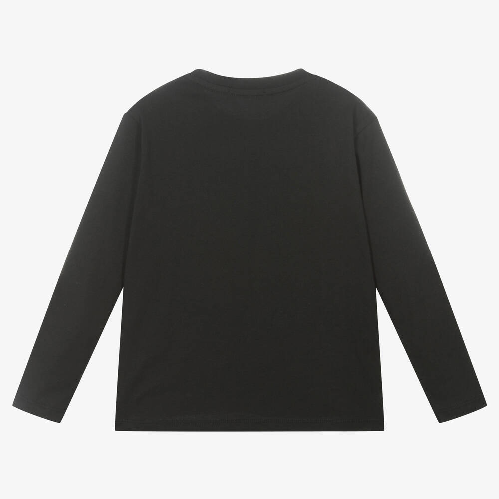 MSGM-Черный топ с цветами для девочек | Childrensalon Outlet