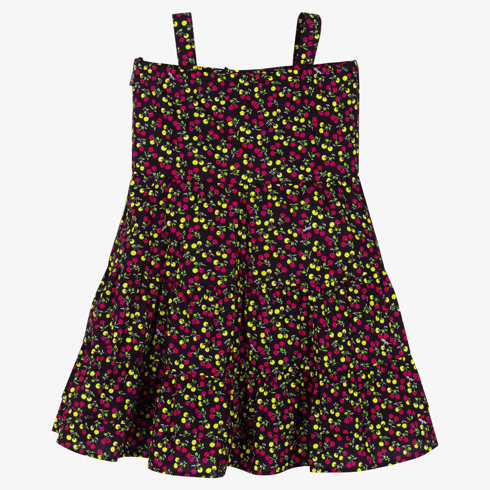 MSGM-Girls Black Cherry Cotton Dress | Childrensalon Outlet
