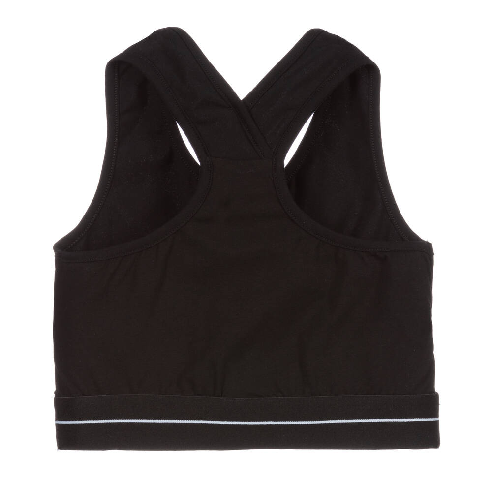MSGM-Girls Black Cotton Vest Top | Childrensalon Outlet