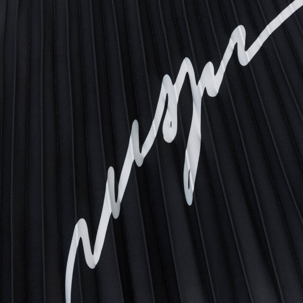 MSGM-Girls Black Crêpe Pleated Skirt | Childrensalon Outlet