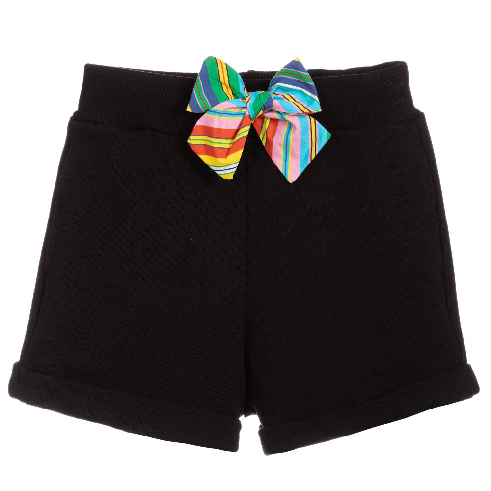 MSGM - Girls Black Jersey Shorts | Childrensalon